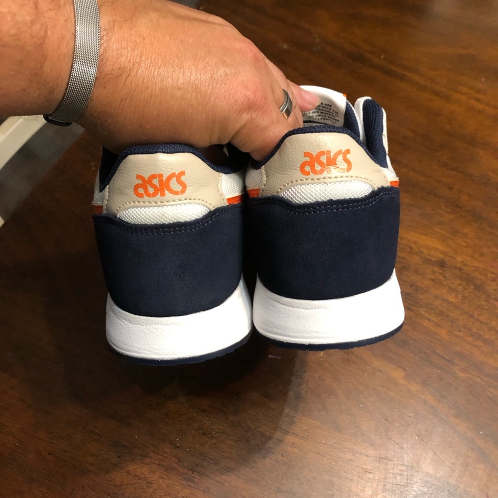 Men’s Asics Gel Lyte Classic Size 8.5, Navy, White & Orange - Picture 7 of 9